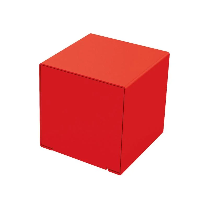 Cube KUB acier - Rouge RAL 3020_0
