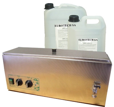 Cuve de nettoyage par ultrasons type SK - acier inoxydable, chauffage thermostatique et minuterie 15 min_0