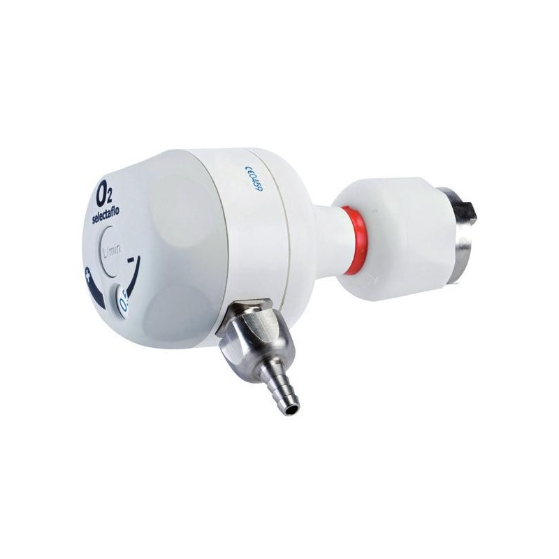 Débitmètre oxygène à barillet SELECTAFLO - Débit maximum 15 L/min - Plages débit (0/1/1.5/2/3/4/6/9/12/15) - Robinet à orifice calibré_0