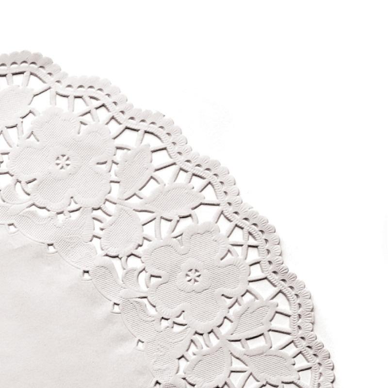 DENTELLE RONDE BLANCHE DE 11,5CM EN PAPIER - LOT DE 250 - AZ BOUTIQUE - DENTELLES PAPIER