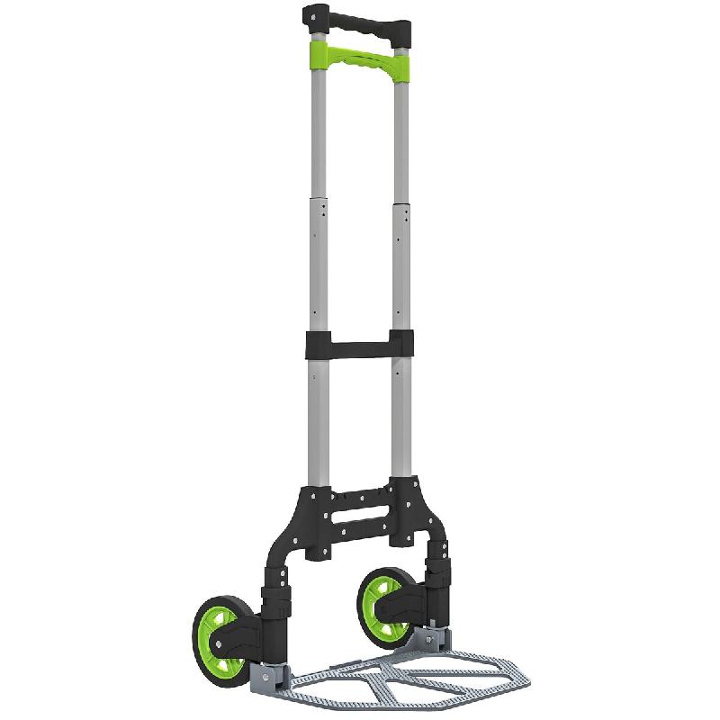 Diable pliable transport colis 38.5 x 41 x 100 cm pliage compact supporte 70 kg pratique moderne en aluminium argent 21_0007130 - aluminium 3000276916_0