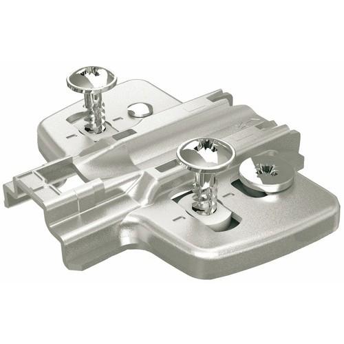 EMBASE CRUCIFORME POUR MONTAGE D'ANGLE - AVEC VIS PRÉMONTÉES - DISTANCE 3MM - 1 PIÈCE HETTICH
