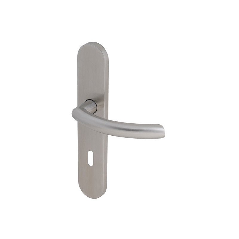 ENSEMBLE SUR PLAQUE JADE SÉRIE 1094 TYPE CLE L FINITION INOX BROSSÉ - HERACLES - B-INOX-SP03