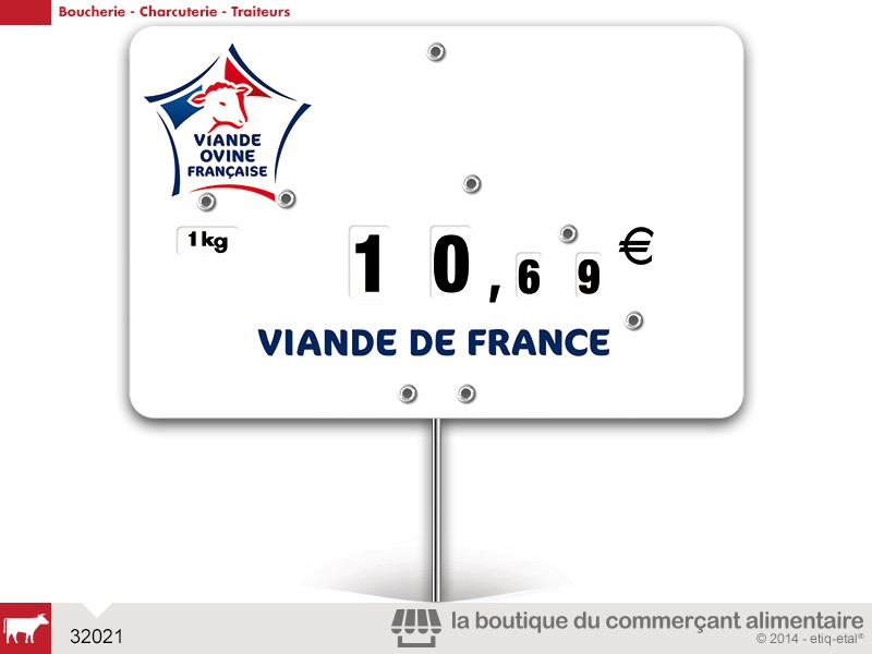 ETIQUETTES TRAD'ETIQ N°3  VIANDE OVINE , LOGO VIANDE FRANÇAISE