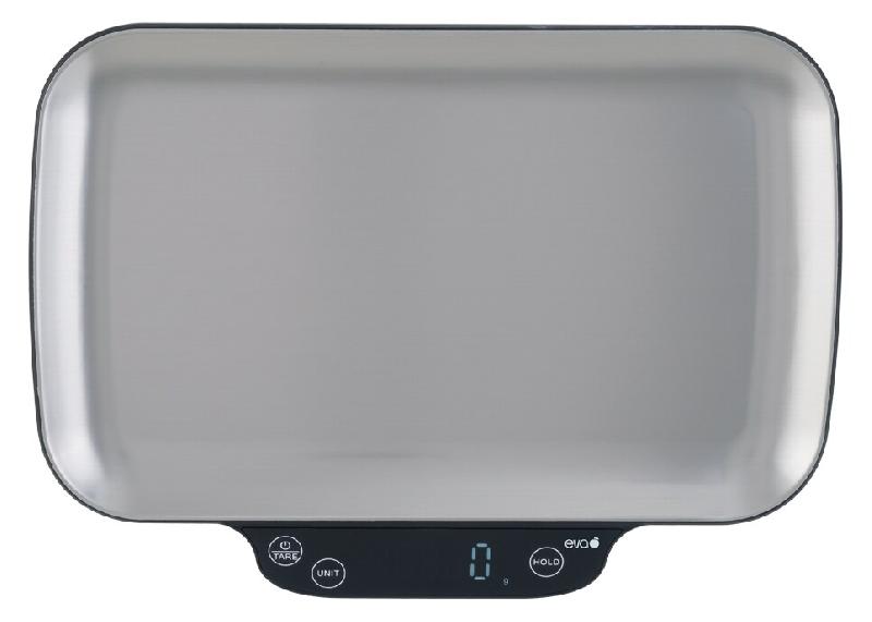 Eva balance de cuisine professionnelle inox 18/10 + LED 15 kg / 1 g - argenté Acier inoxydable 18/10 033468_0