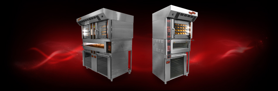 Fours combinés pour industries alimentaires - fours ventilés et à sole modulaire avec hottes, étuves et tables_0