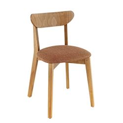 France Mobilier CHR Lot de 2 chaises Aglaé Miel assise rouille 76x48x44 cm - marron Bois massif 3760326526253_0