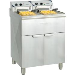 Friteuse électrique sur pieds  2 x 10 litres haut rendement CFP102TC Casselin - CFP102TC_0
