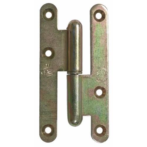 PAUMELLE EN ACIER ZINGUÉ - BOUTS RONDS - PORTE BOIS - 80X40 - DROITE TORBEL