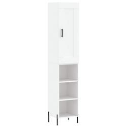 HELLOSHOP26 - Buffet bahut commode armoire meuble de rangement organisateur cuisine salle de séjour salon haut 34,5 x 34 x 180 cm bois d'ingénierie_0