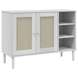 Helloshop26 - Buffet bahut commode armoire meuble de rangement organisateur cuisine salle de séjour salon aspect rotin 112 x 40 x 02_0036222 - 300021_0