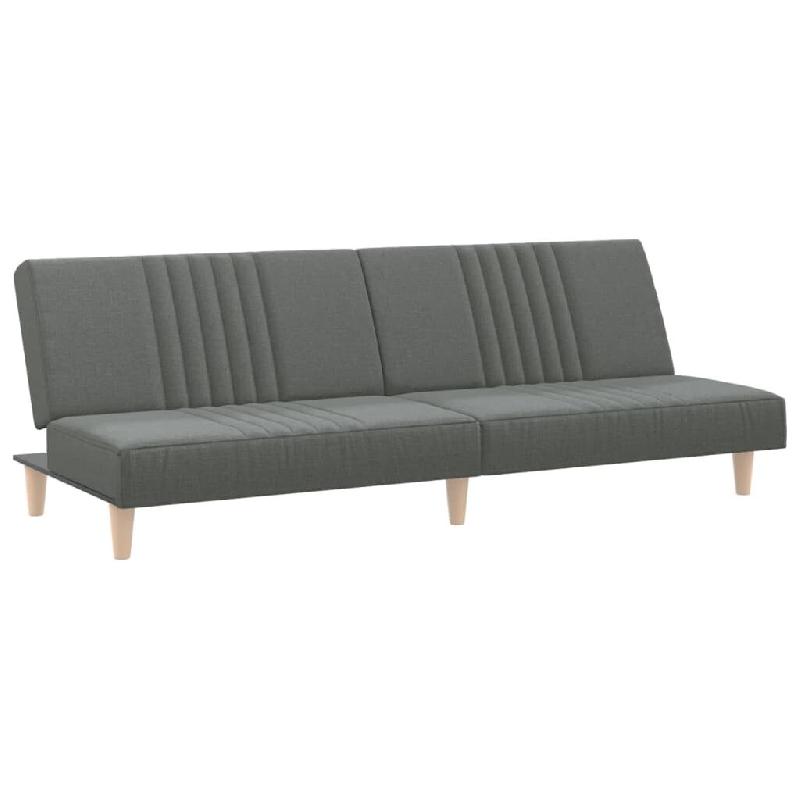 Helloshop26 - Canapé-lit 200 x 89 x 70 cm tissu gris foncé 02_0019838 - gris polyester 3001030188000_0