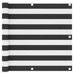 Helloshop26 - Écran de balcon brise pare vue protection confidentialité 90 x 500 cm tissu oxford anthracite et blanc 02_0009992 - 3000537847762_0