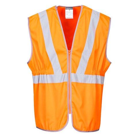 LOT DE 3 - PORTWEST RT20 GILET HV LONG RIS ORANGE - TAILLE XL