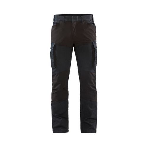 PANTALON DE TRAVAIL MAINTENANCE DENIM STRETCH 2D BLEU FONCÉ/NOIR D124 - BLAKLADER