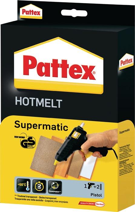 Pistolet à  colle thermique Supermatic Capacité de collage 4,5 g/min 7-10 min 11 mm PATTEX_0