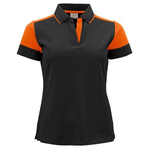 PRINTER PRIME PRIME POLO FEMMES NOIR/ORANGE - TAILLE XXXL