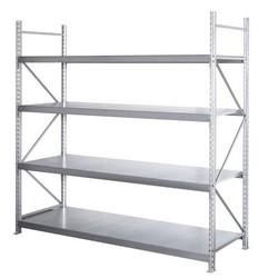 Rayonnage mi-lourd galvanisé - 4 niveaux - Hauteur 2100 mm - Stockage de produits volumineux_0