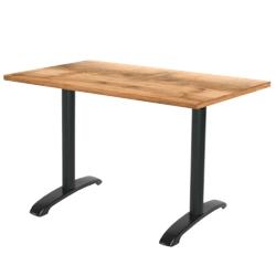 Restootab - Table 160x80cm - modèle Bazila tanin clair - marron fonte 3701665200190_0