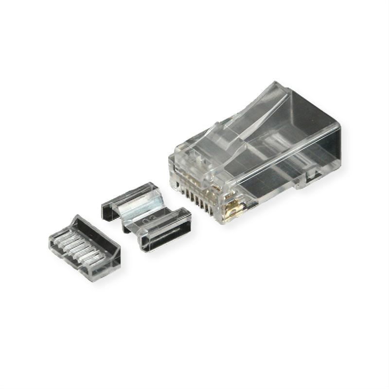 ROLINE Connecteur modulaire non blindé Cat.6A (Classe EA), pour câble solide/tresse, 10 unités_0