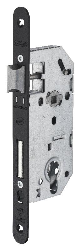 Serrure encastrable Monomax NF - Têtière noire - Pour porte d'entrée - Référence 00546830 - Marque THIRARD_0
