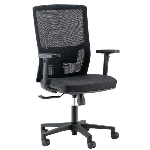 SIÈGE DE BUREAU TARGET ACCOUDOIRS 3D - NOIR - LINEA FABBRICA