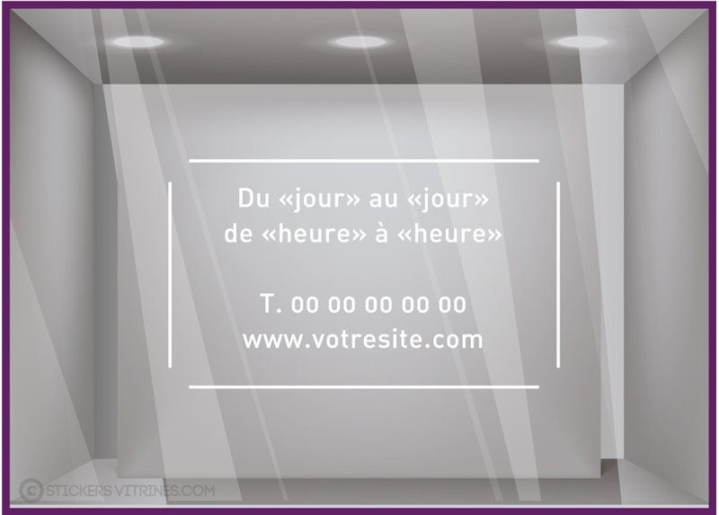 Sv206\l25 x h15\r031 - Sticker adhésif pour vitrine personnalisable - Dimensions 25 x 15 cm_0