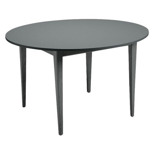 TABLE GRAND LARGE Ø120 CM STRATIFIÉ ABS - GRIS/ANTHRACITE - SUNSET CREATION