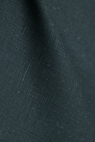 TISSU 100% PUR LIN COLORIS BLEU-NOIR