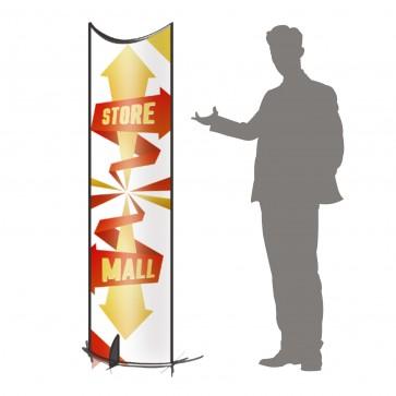 Totem elliptique Elipse B - pliable en carton 450g - impression quadri UV laminé - montage rapide_0