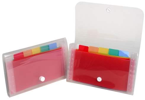 TRIEUR VALISETTE PLASTIQUE EXACOMPTA 6 ONGLETS INCOLORE