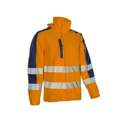 VESTE DE PLUIE SOFTSHELL LÉGÈRE HOTARU - ORANGE/MARINE - T.L - COVERGUARD