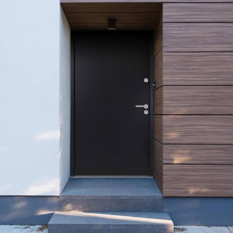 Vidaxl porte d'entrée anthracite 90x200 cm aluminium 3190536_0