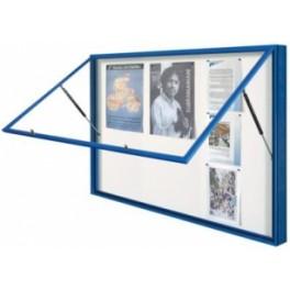 Vitrine 1000 levante - simple face avec cadre aluminium 75 mm et porte levante ou battante réversible_0
