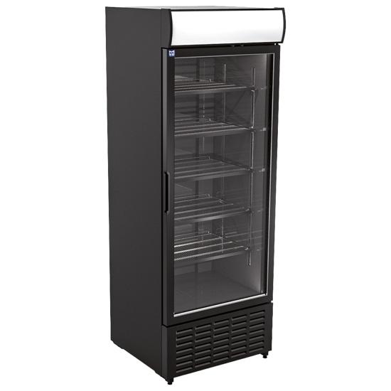 Vitrine réfrigérée verticale noire 1 porte vitrée température +1/+9°c - PBFD0023_0