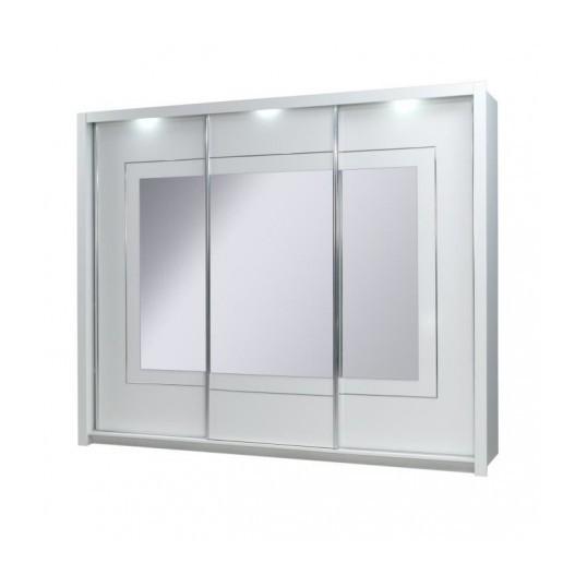 ARMOIRE TROIS PORTES COULISSANTES PANAREA. MIROIRS INCLUS. ECLAIRAGE