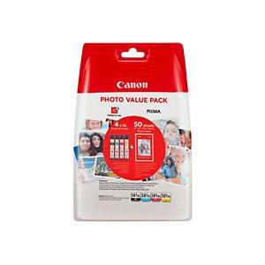 Canon CLI-581XL Cartouche d'encre authentique grande capacité (2052C004) - Pack 4 couleurs - Noir, Jaune, Cyan, Magenta_0