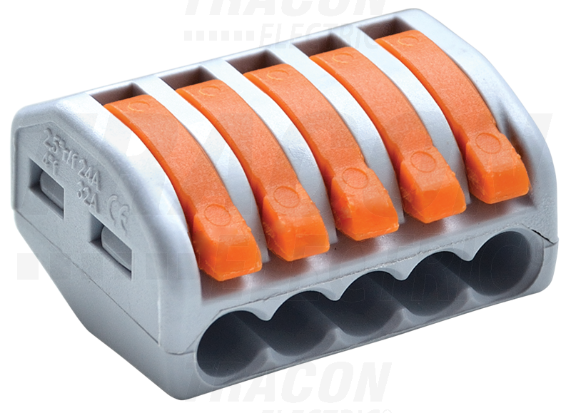 Connecteur électronique sans vis 0,75-4mm² - 32A - 400VAC - 5P_0