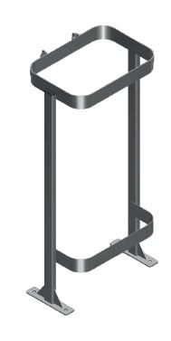 Corbeille publique en acier inoxydable Carcassonne Réf. 3028 - Poids 4,13 Kg - Ancrage par vis M10x100_0