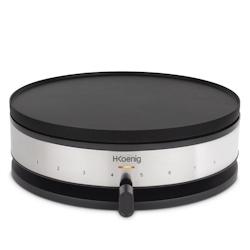Crêpière Électrique KREP56 H.Koenig 2 en 1 1500 W 33 cm Noir - argenté acier KREP56_0