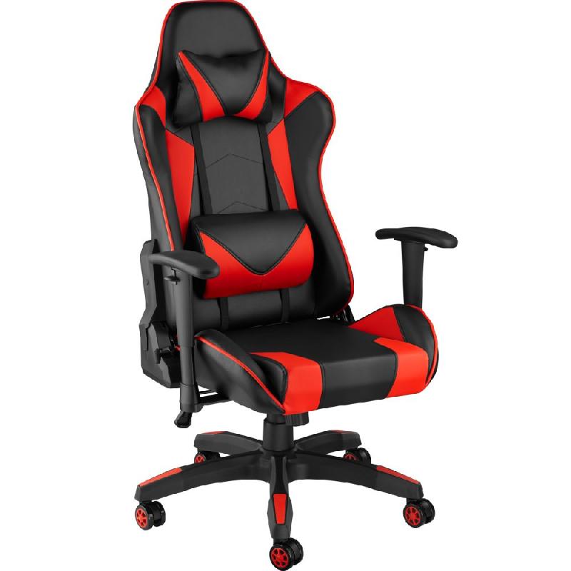 FAUTEUIL DE BUREAU CHAISE SIÈGE SPORT GAMER NOIR/ROUGE 08_0000371_0