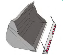 Godet - Protection du tranchant frontal pour circulation routière - 2m24 - 400 kg - Capacité 800 kg_0