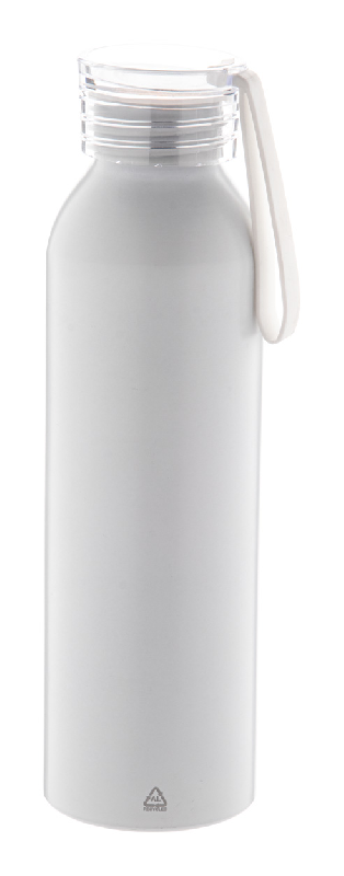 Gourde de sport - aluminium recyclé - 600 ml - couvercle assorti et sangle en silicone_0
