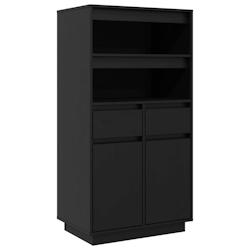 HELLOSHOP26 - Buffet bahut commode armoire meuble de rangement organisateur cuisine salle de séjour salon haut 60 x 40 x 116,5 cm bois massif de pin_0