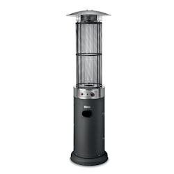 Parasol Chauffant Gaz 11KW Flamme vive 360° Allumage Piezo, Chauffage Extérieur de terrasse KEMPER - gris 8008004139391_0