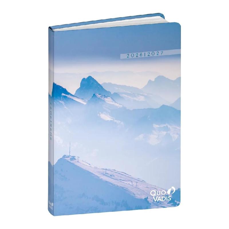 Quo Vadis - Agenda année scolaire - 2026-2027 - Recyclé - Journalier - Multilingue - Respire - Multicolore - 12 mois de août à juillet - 12x17 cm_0
