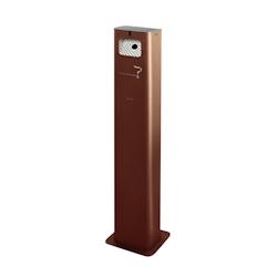 Stil Casa cendrier colonne, acier peint, 17,5x10,5xh. 106 cm, contenant interne, fixation au sol, fermeture avec serrure, corten. - PTE-C_0