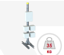 Mât support de baie autostable en acier galvanisé - Configuration sur mesure - Poids total 373 kg_0