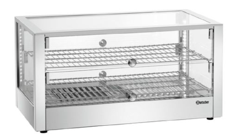 Vitrine chauffante 80 litres - Acier inoxydable et verre - Température 30 à 90°C - Éclairage LED_0