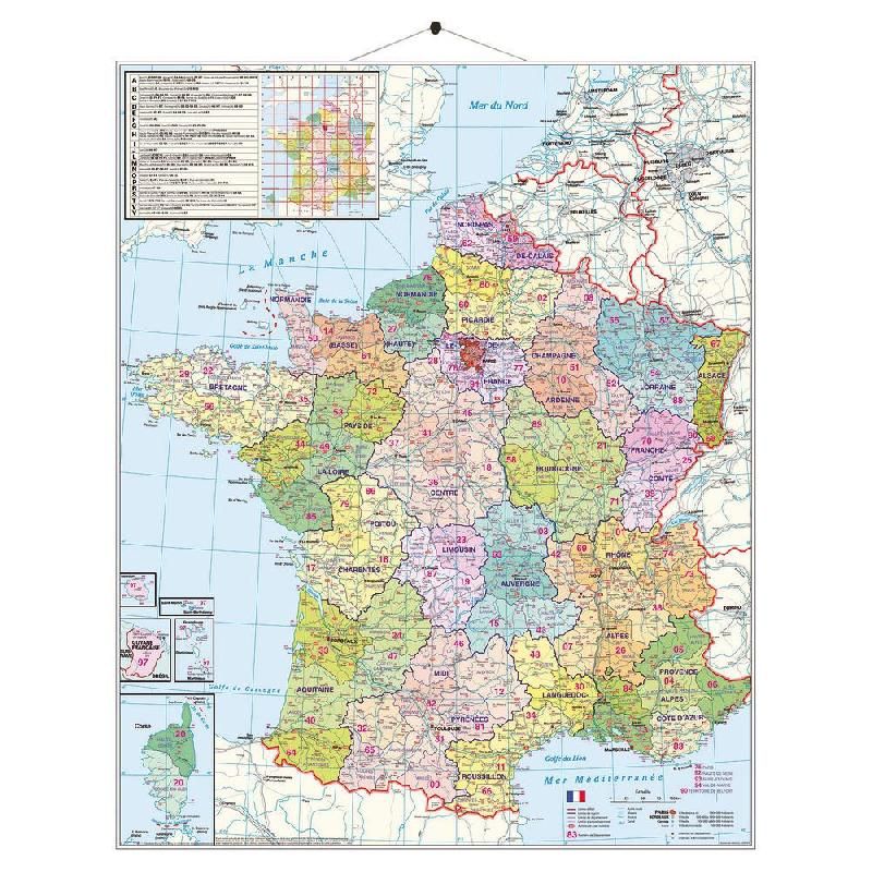 00 (NULL-NULL) CARTE DE FRANCE ADMINISTATIVE SOUPLE